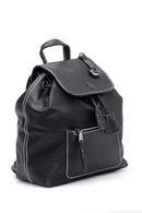 Women's Black Synthetic Leather Backpack | Derimod