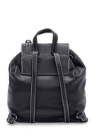 Women's Black Synthetic Leather Backpack | Derimod