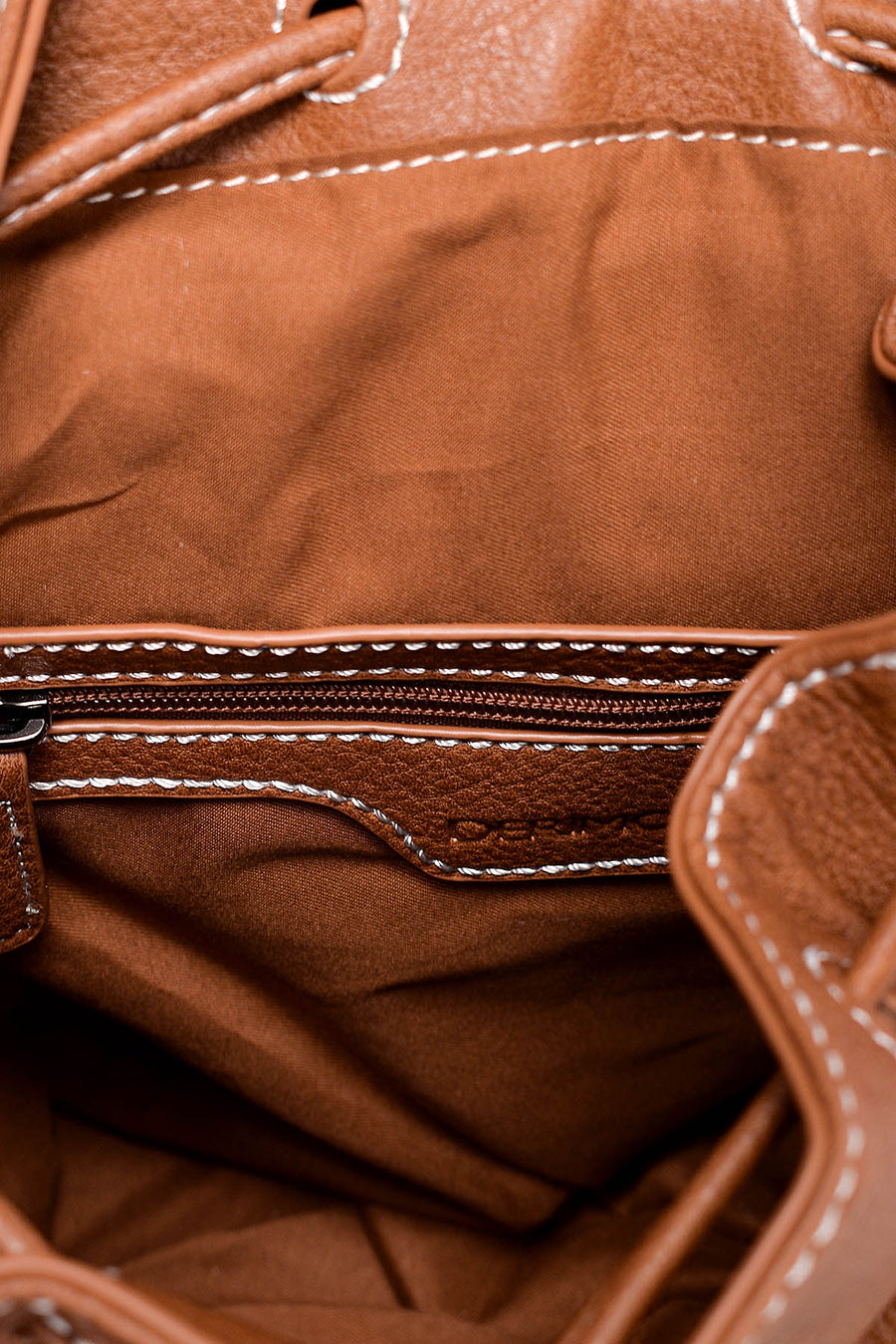 Women's Camel Synthetic Leather Backpack