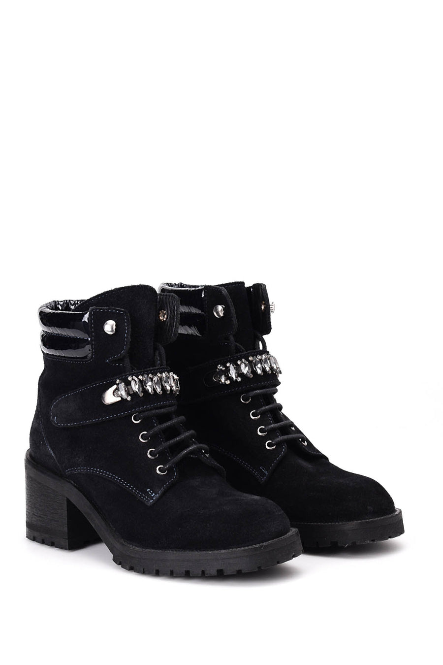 Women's Suede Studded Detailed Boots