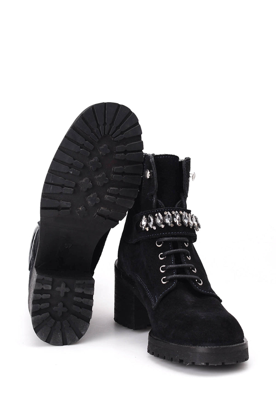 Women's Suede Studded Detailed Boots