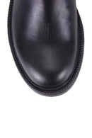 Women's Leather Boots with Studs and Buckle Detail | Derimod