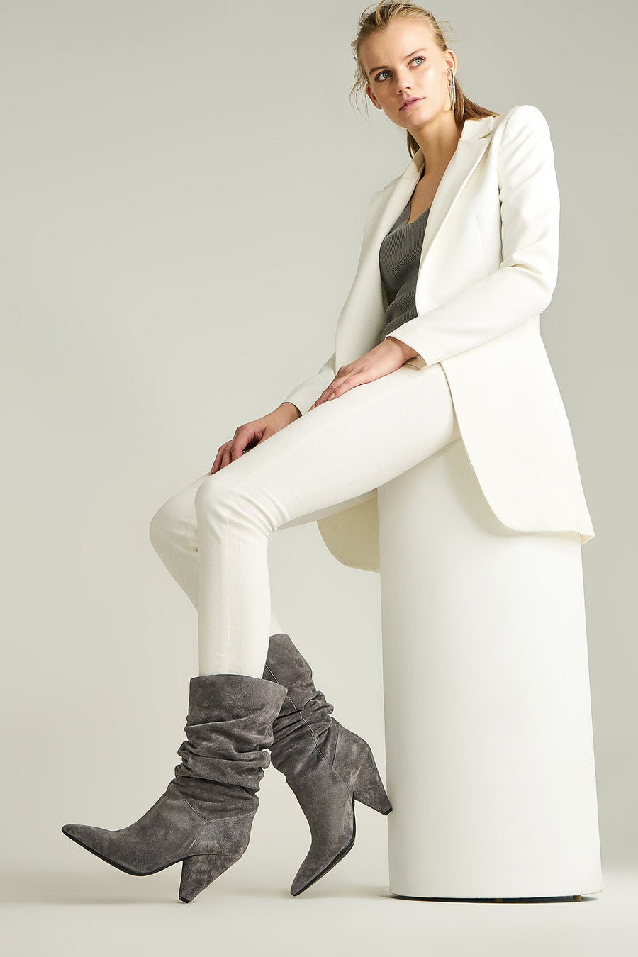 Women's Suede Loose Boots