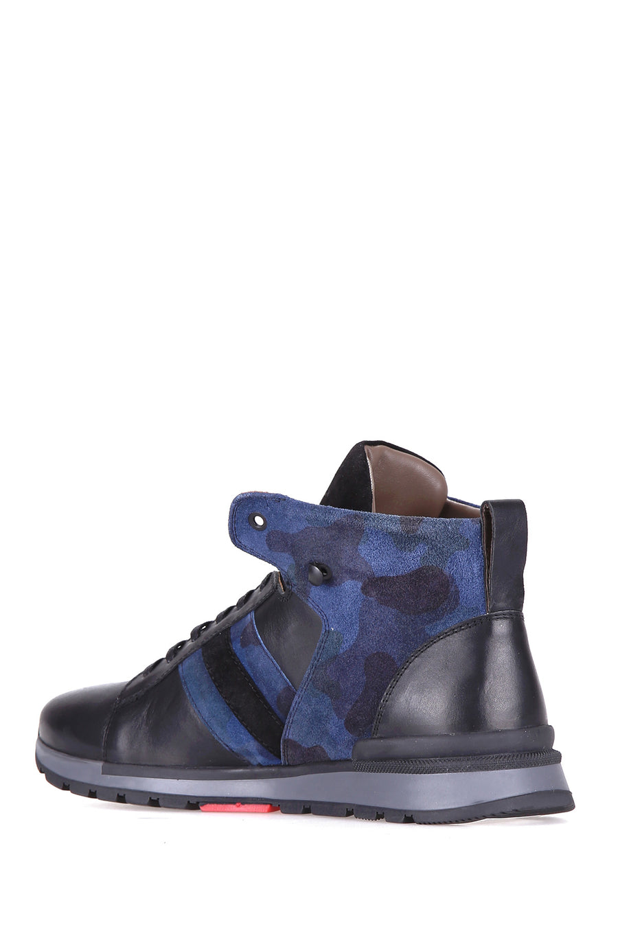 Camouflage Pattern Men's Leather Boots