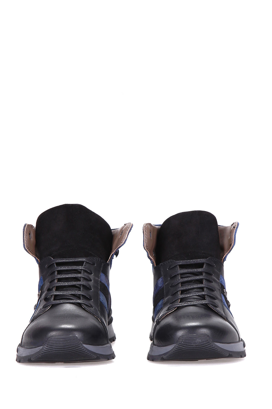 Camouflage Pattern Men's Leather Boots