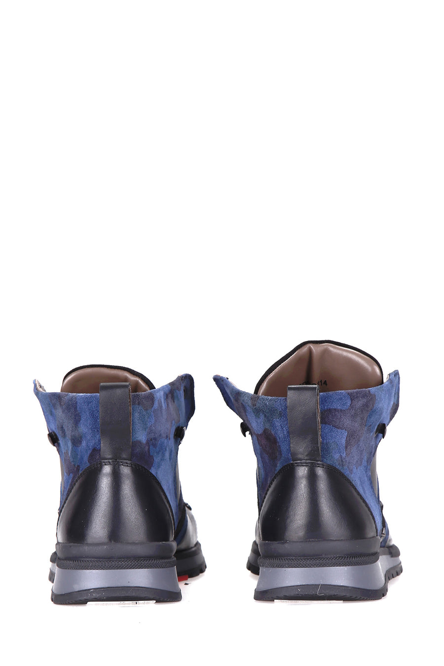Camouflage Pattern Men's Leather Boots