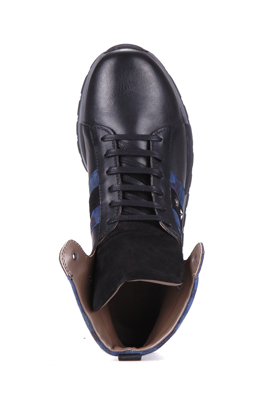 Camouflage Pattern Men's Leather Boots