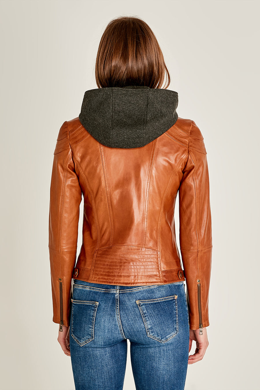 Soho Woman Cognac Leather Jacket