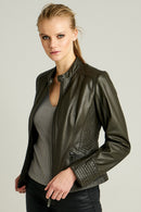 Nıta Women's Leather Jacket | Derimod