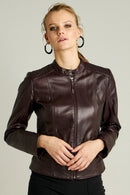 NITA WOMEN'S LEATHER JACKET | Derimod