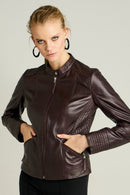 NITA WOMEN'S LEATHER JACKET | Derimod