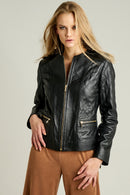 Lopez Women's Leather Jacket | Derimod