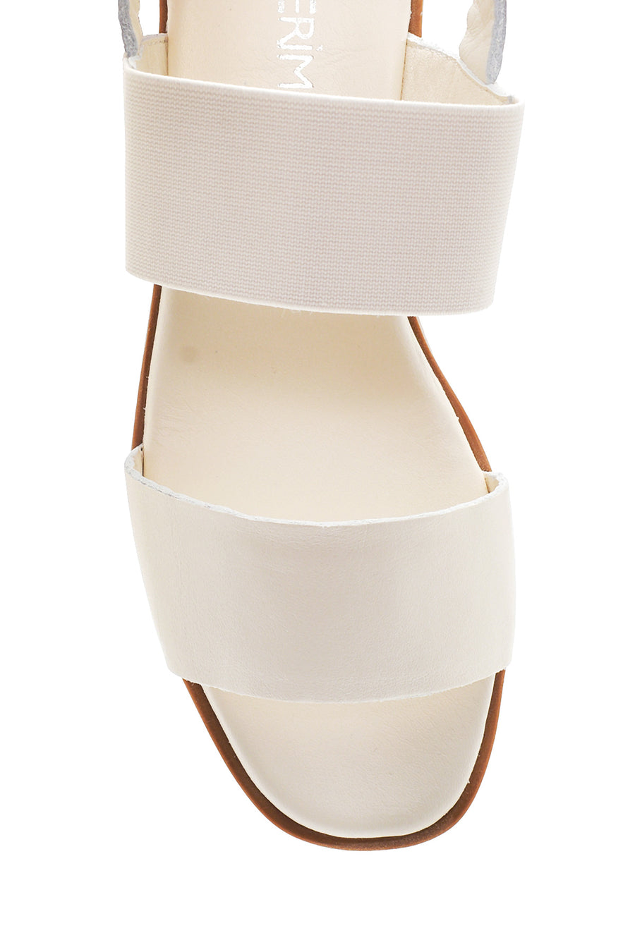 Women's Beige Leather Wedge Heel Sandals