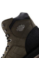 Harley Davidson Men's Khaki Leather Clemente Boots | Derimod