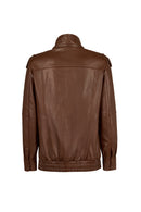 Carmen Woman Brown Fur Collar Leather Coat | Derimod