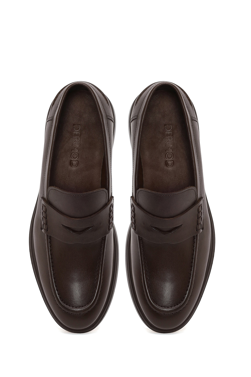 Erkek Kahverengi Deri Casual Loafer
