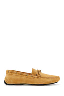 Men's Yellow Suede Leather Casual Loafer | Derimod