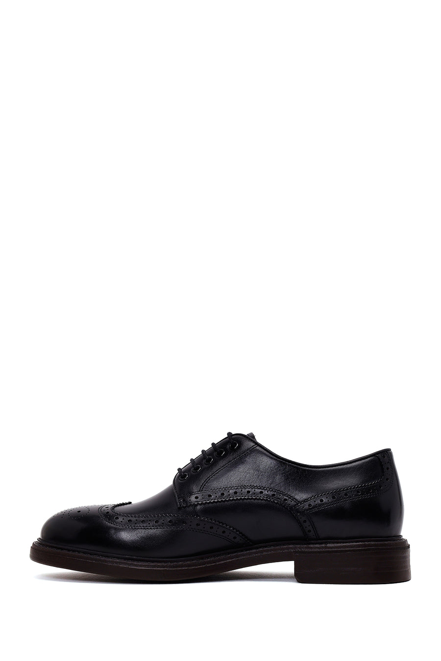 Male Black Lace-Up Leather Casual Shoes