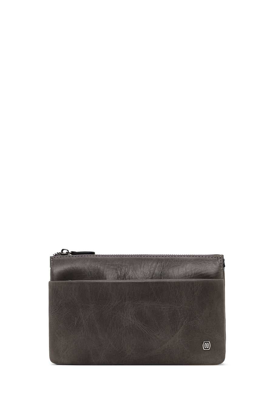Male Grey Leather Handbag