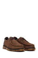 Male Brown Lace-up Nubuck Leather Casual Shoes | Derimod