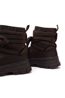Woman Brown Thick-Soled Fabric Boots | Derimod