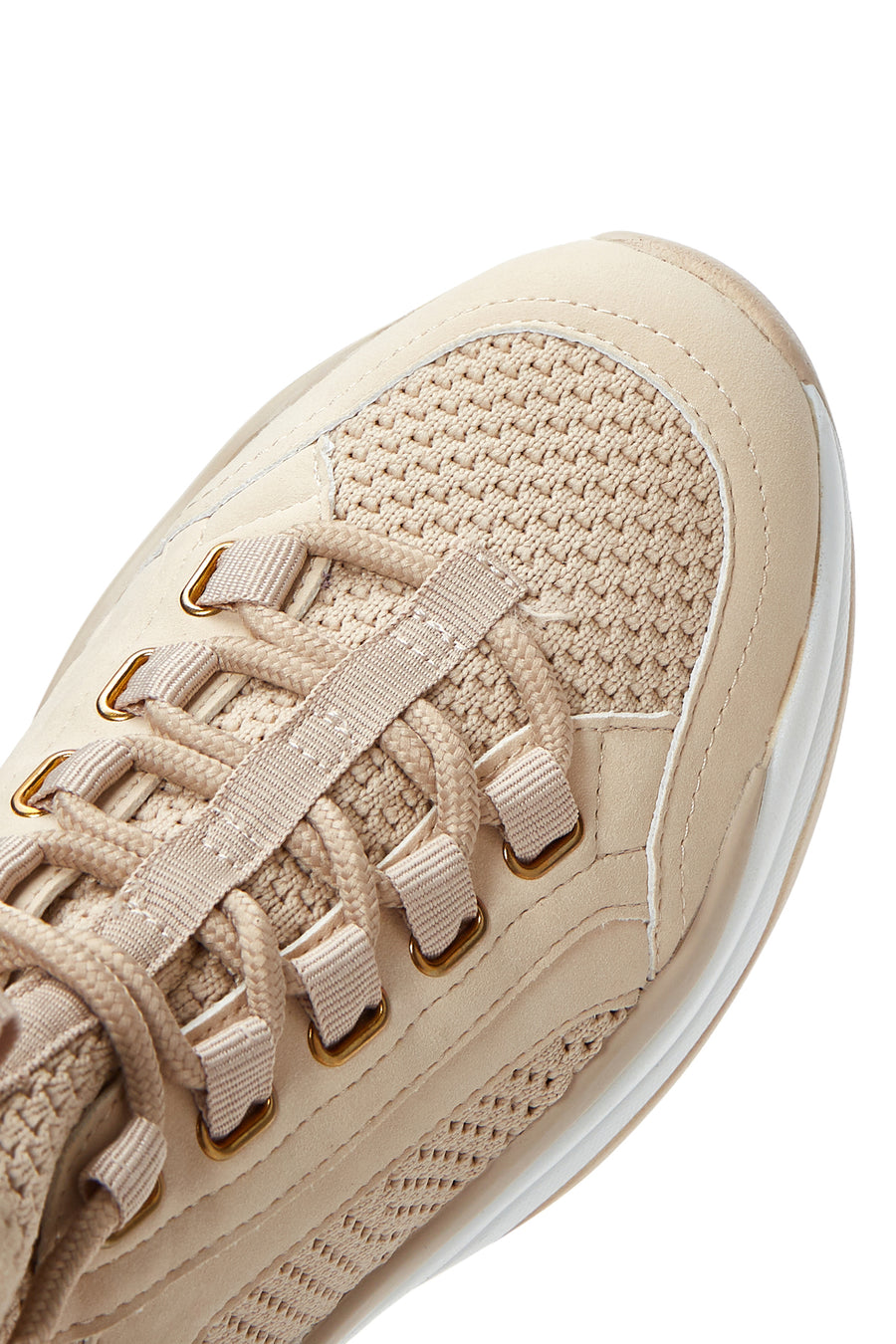 Kadın Bej Kalın Tabanlı Sneaker