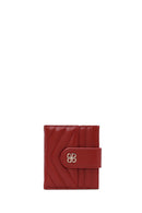 Woman Burgundy Quilted Card Holder | Derimod