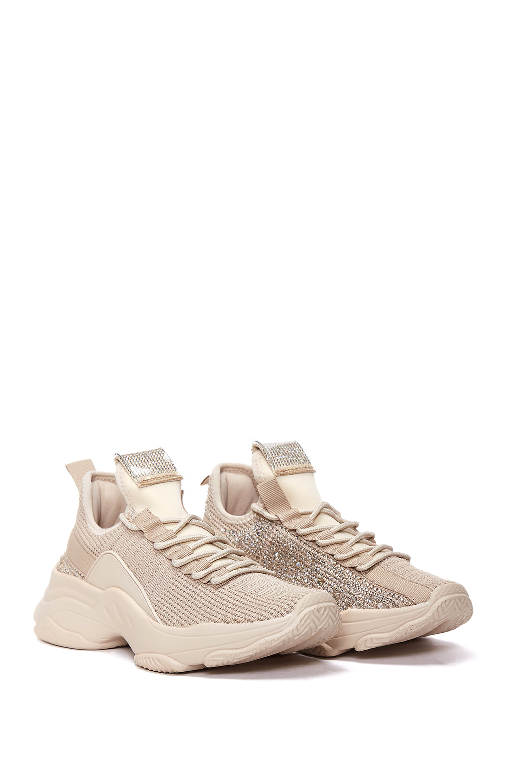 Derimod Zero Kadın Bej Bağcıklı Taş Detaylı Sneaker