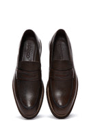 Erkek Kahverengi Deri Casual Loafer | Derimod