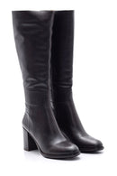 Women's Leather Heeled Boots | Derimod