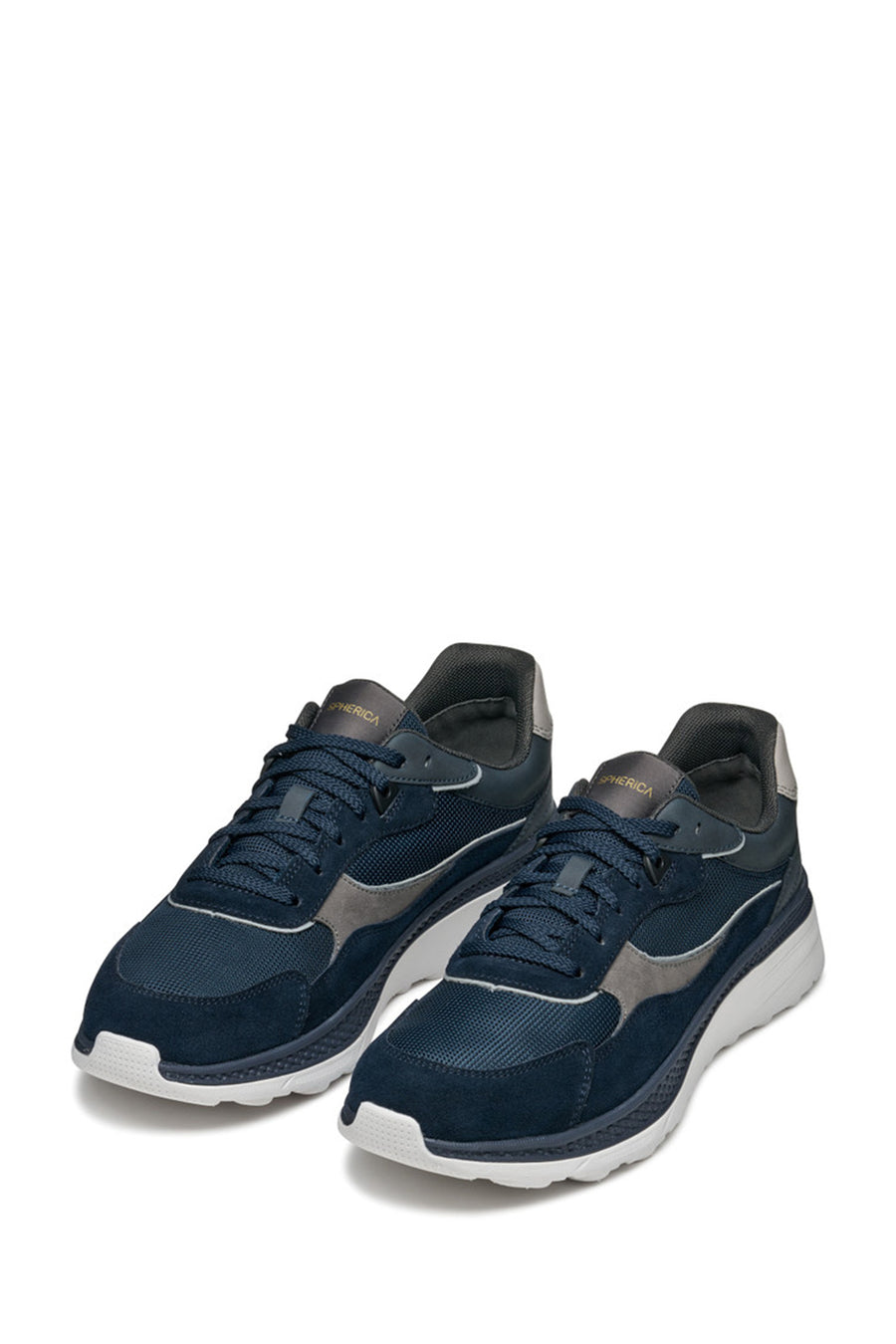 Geox Erkek Lacivert U Spherica Actif X1 A - Mes + Su Bağcıklı Süet Sneaker