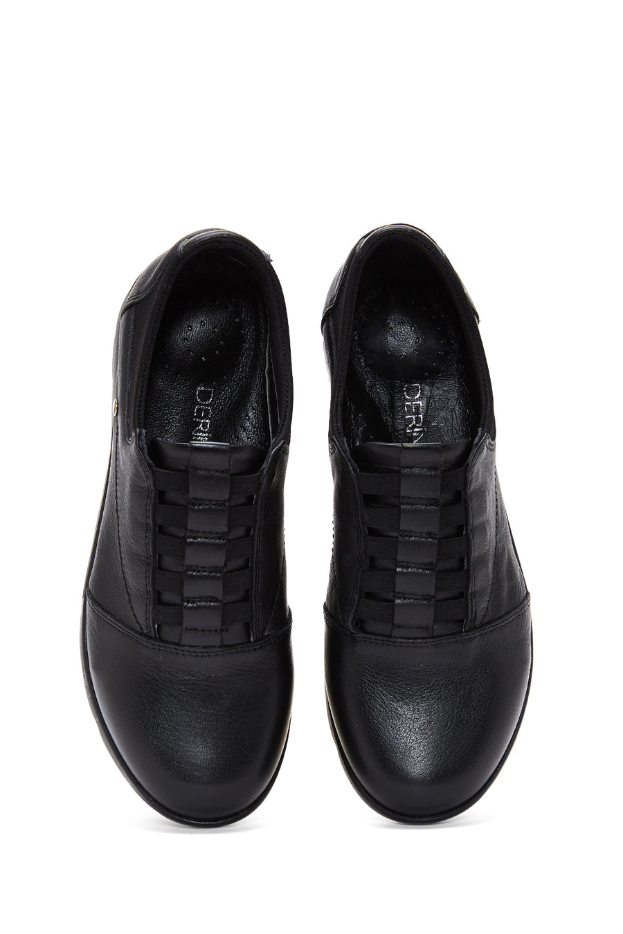 Women's Black Leather Sneaker