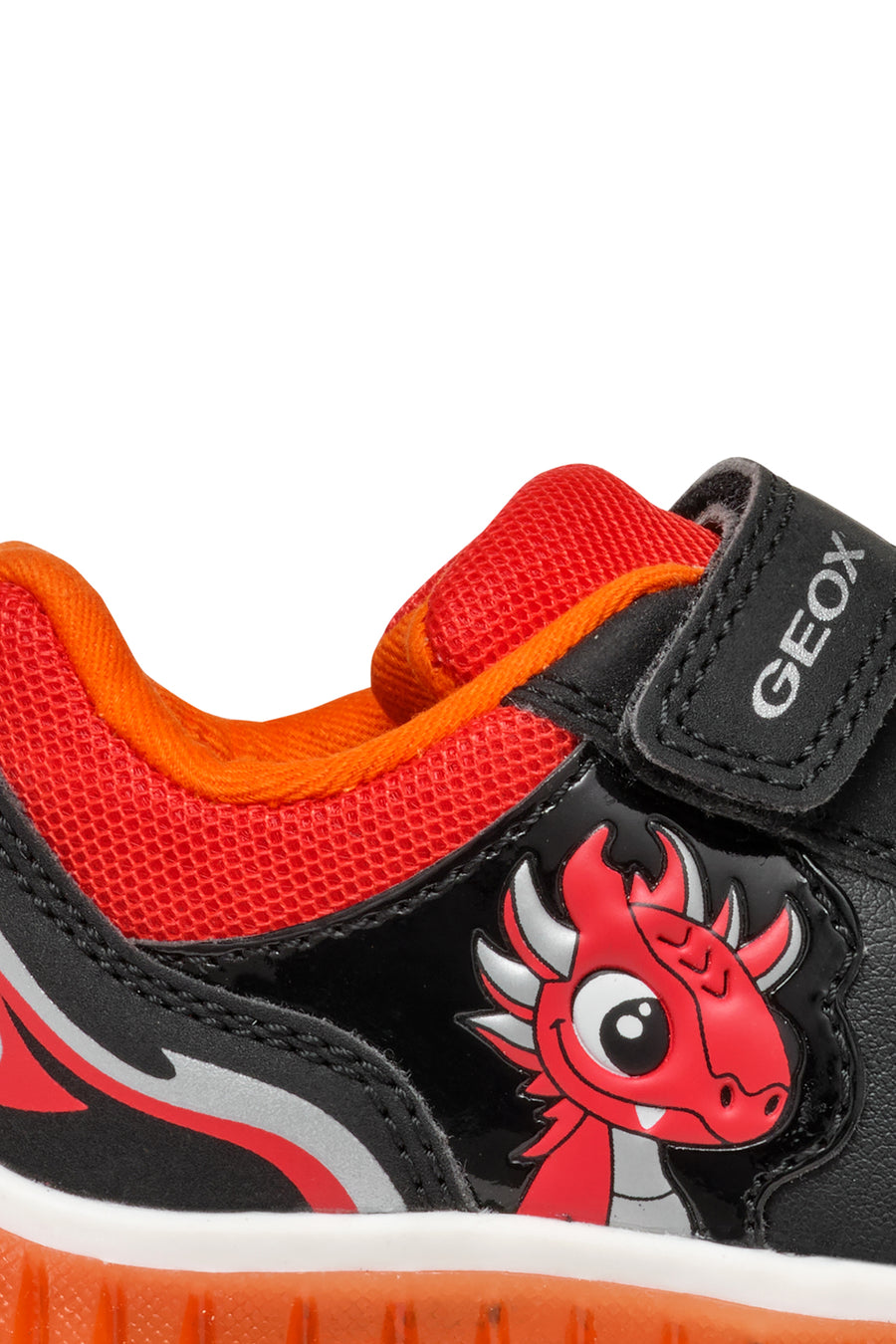 Geox Erkek Bebek Siyah Inek Bantlı Deri Sneaker