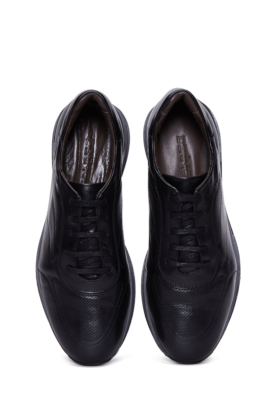 Men's Black Leather Sneaker