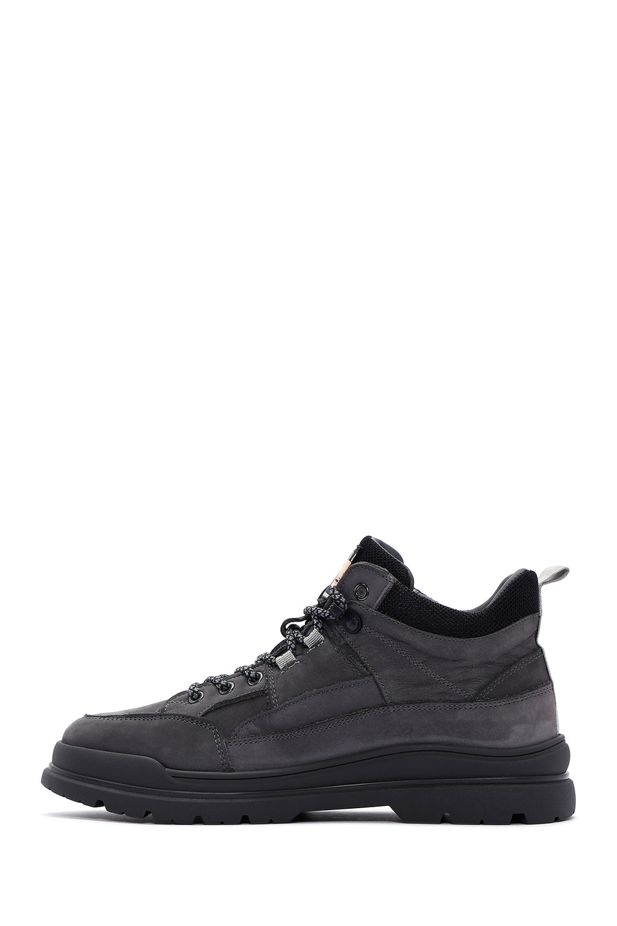Men's Gray Nubuck Leather Casual Boots