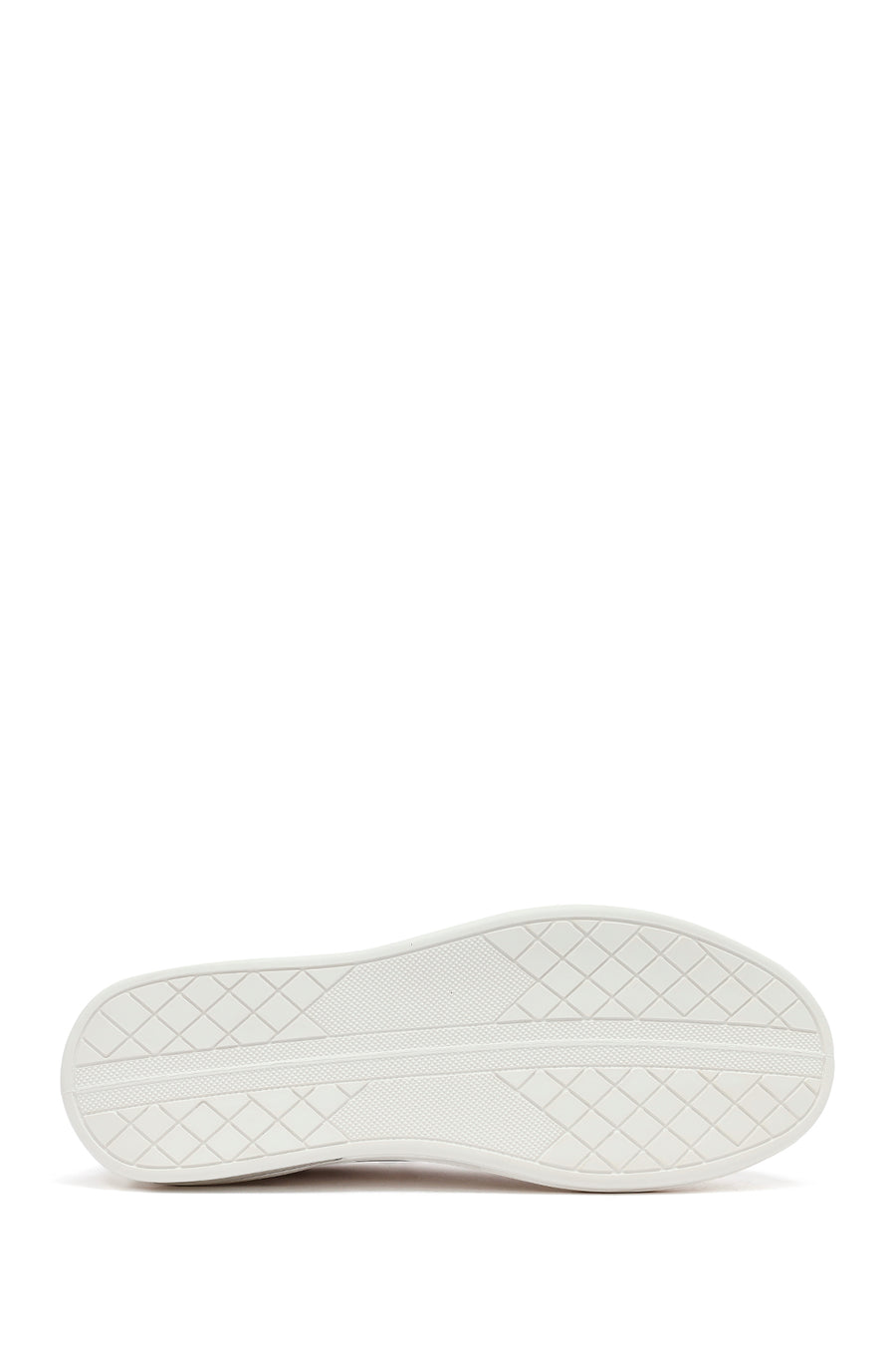 Male White Lace-Up Leather Sneaker