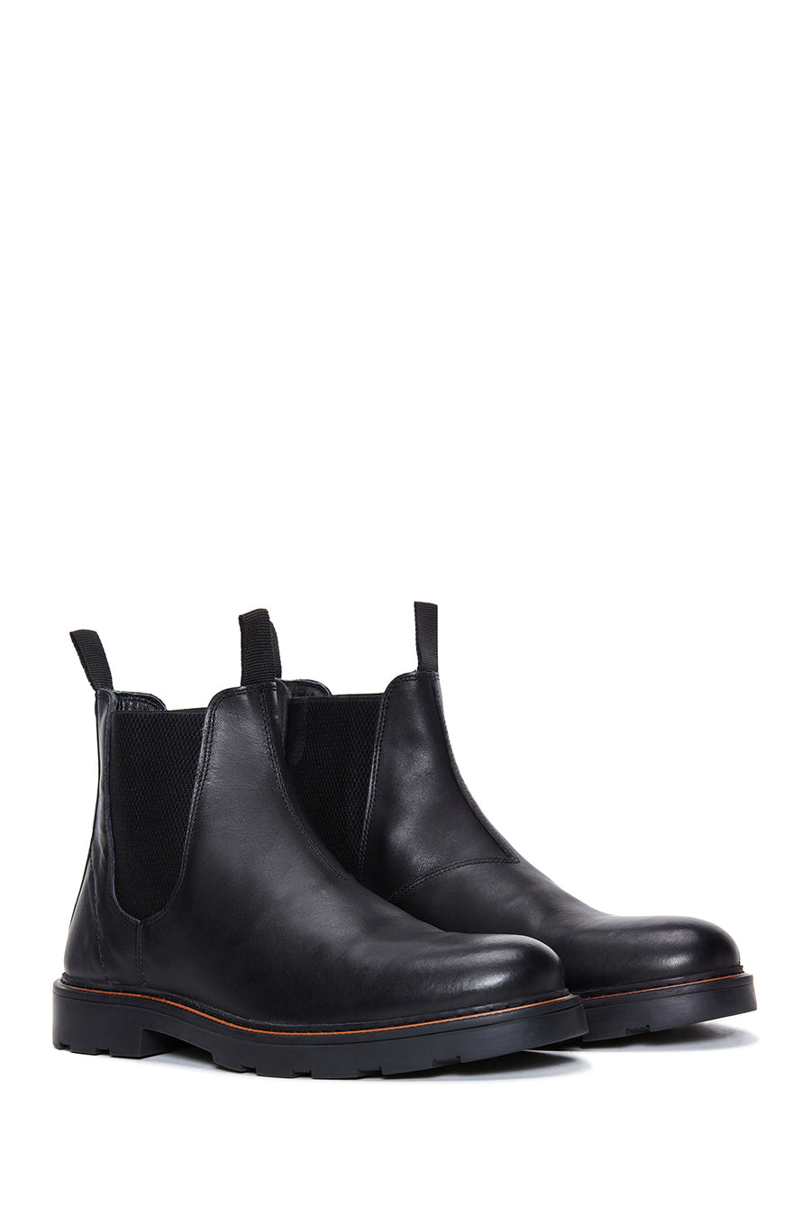 Men's Black Leather Chelsea Boots