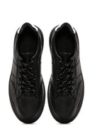 Men's Black Leather Sneaker | Derimod