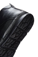 Men's Black Leather Zippered Boots | Derimod