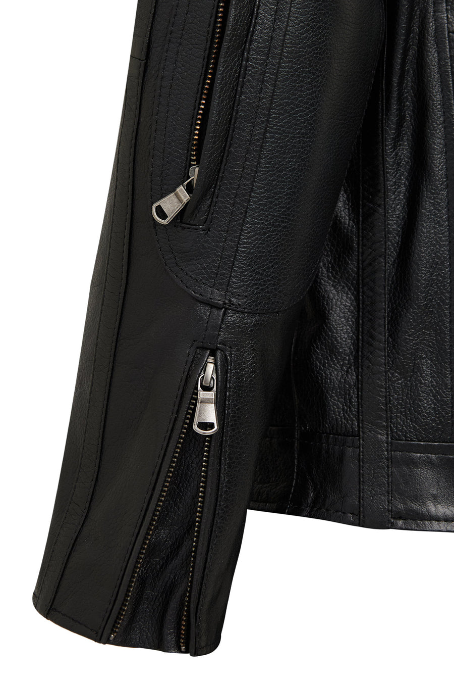 Middleton Men's Black Slim-Fit Short Leather Jacket