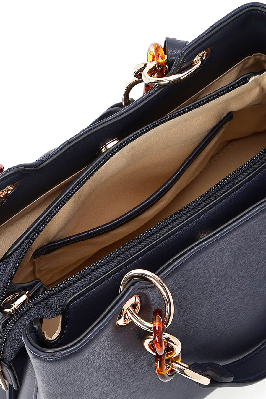 Women's Navy Blue Long Strap Quilted Classic Handbag