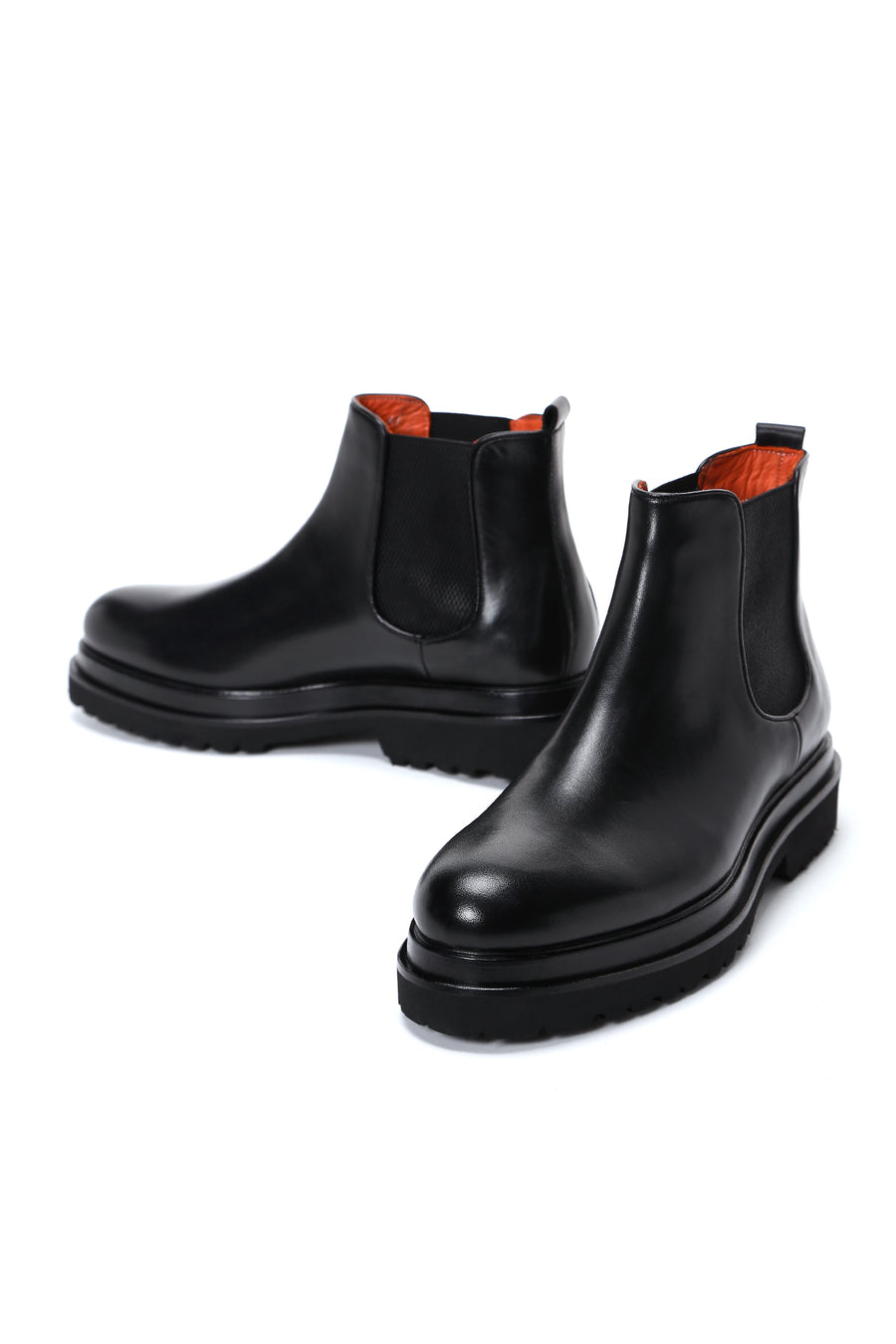 Men's Black Leather Chelsea Boots