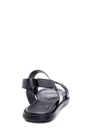 Men's Black Leather Sandals | Derimod