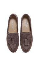 Women's Mink Suede Leather Masculine Loafer | Derimod