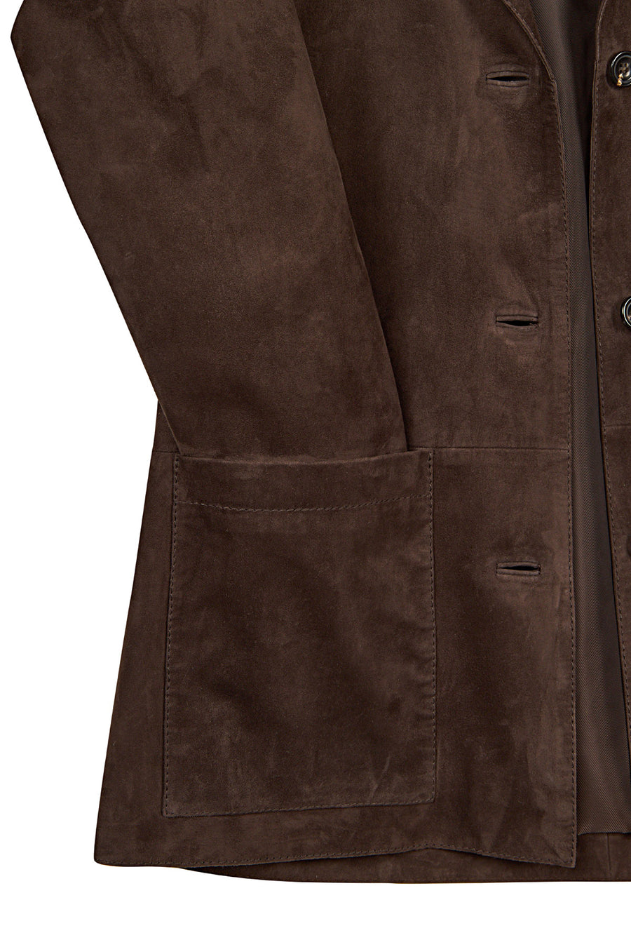 Gloria Woman Brown Oversize Suede Leather Jacket