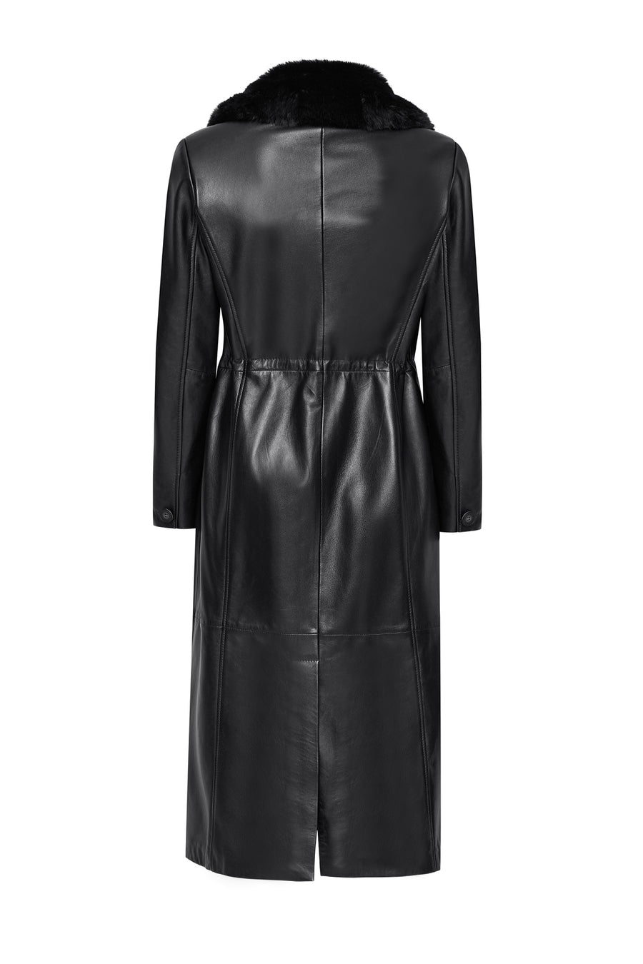Juliet Women's Black Fur Leather Coat
