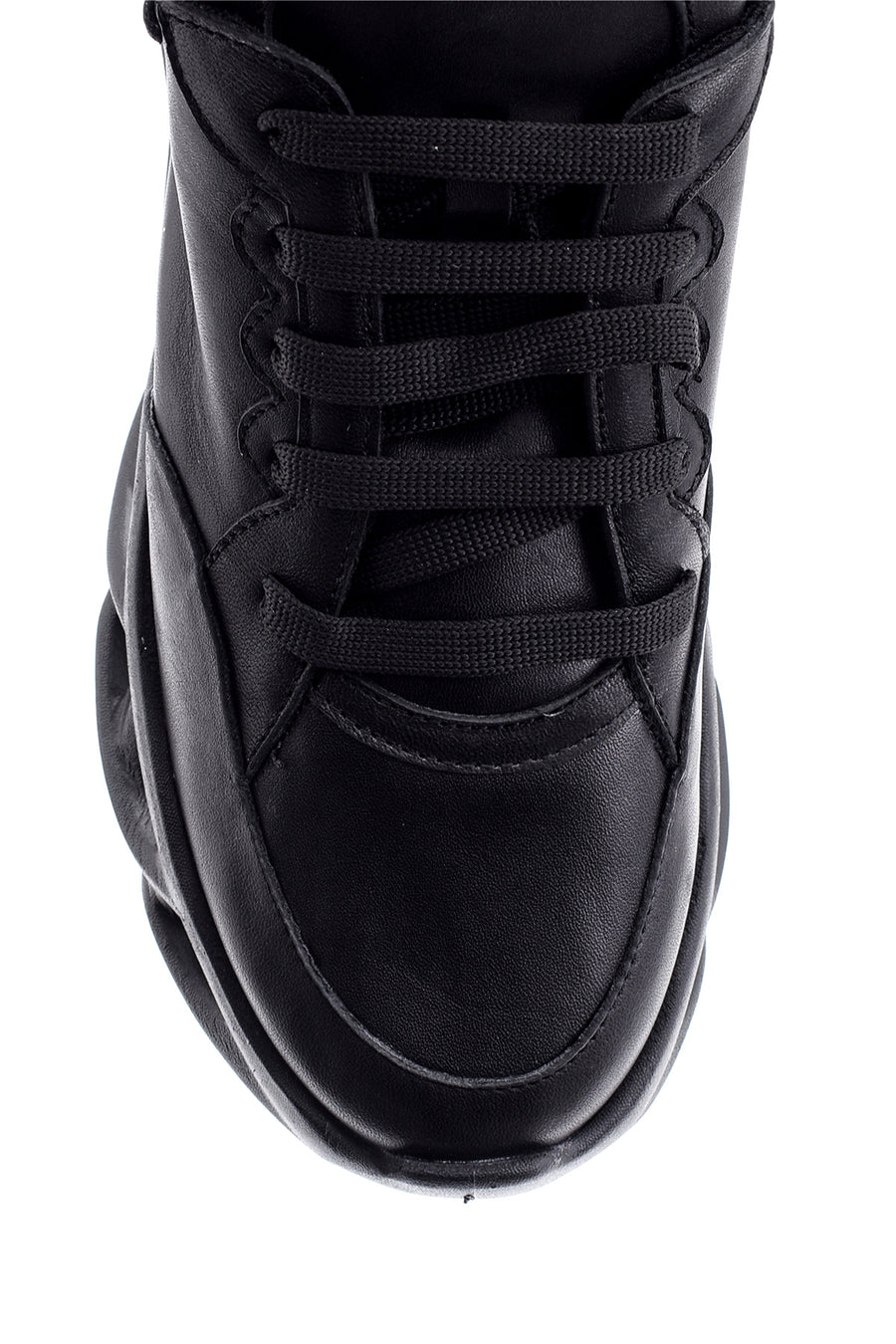 Kadın Taban Detaylı Deri Sneaker