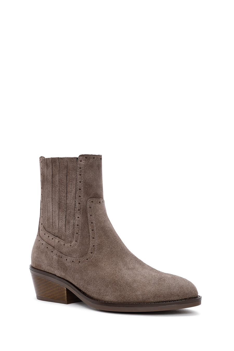Woman Mink Suede Leather Cowboy Boots