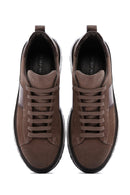 Men's Brown Suede Leather Thick Soled Sneaker | Derimod