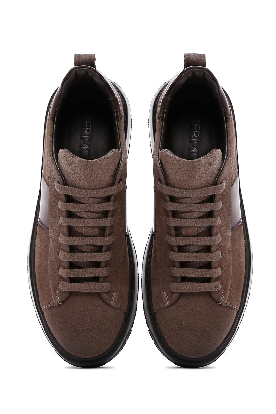 Men's Brown Suede Leather Thick Soled Sneaker
